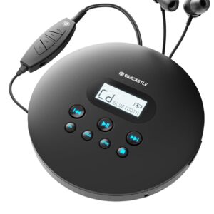 Majority Oakcastle CD100 Portable & USB-C Rechargeable CD Player with Bluetooth incl Free Earphones