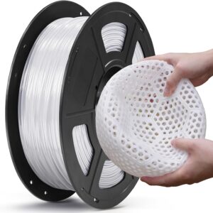 Anycubic TPU Filament Clear Orange 1Kg. Ideal Usage: Phone cases, custom gaskets, footwear prototypes, RC car tires, and vibration dampeners.