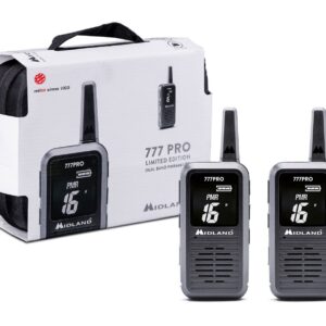 Midland 777PRO Business PMR Radios Valibox includes 2x Earphones, 2x Lanyards & Carry Case