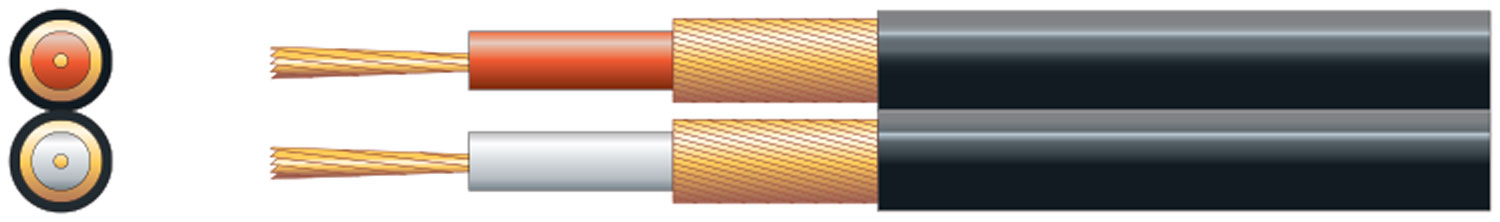 Mercury Twin Core RCA Cable Black 100m 803.436UK