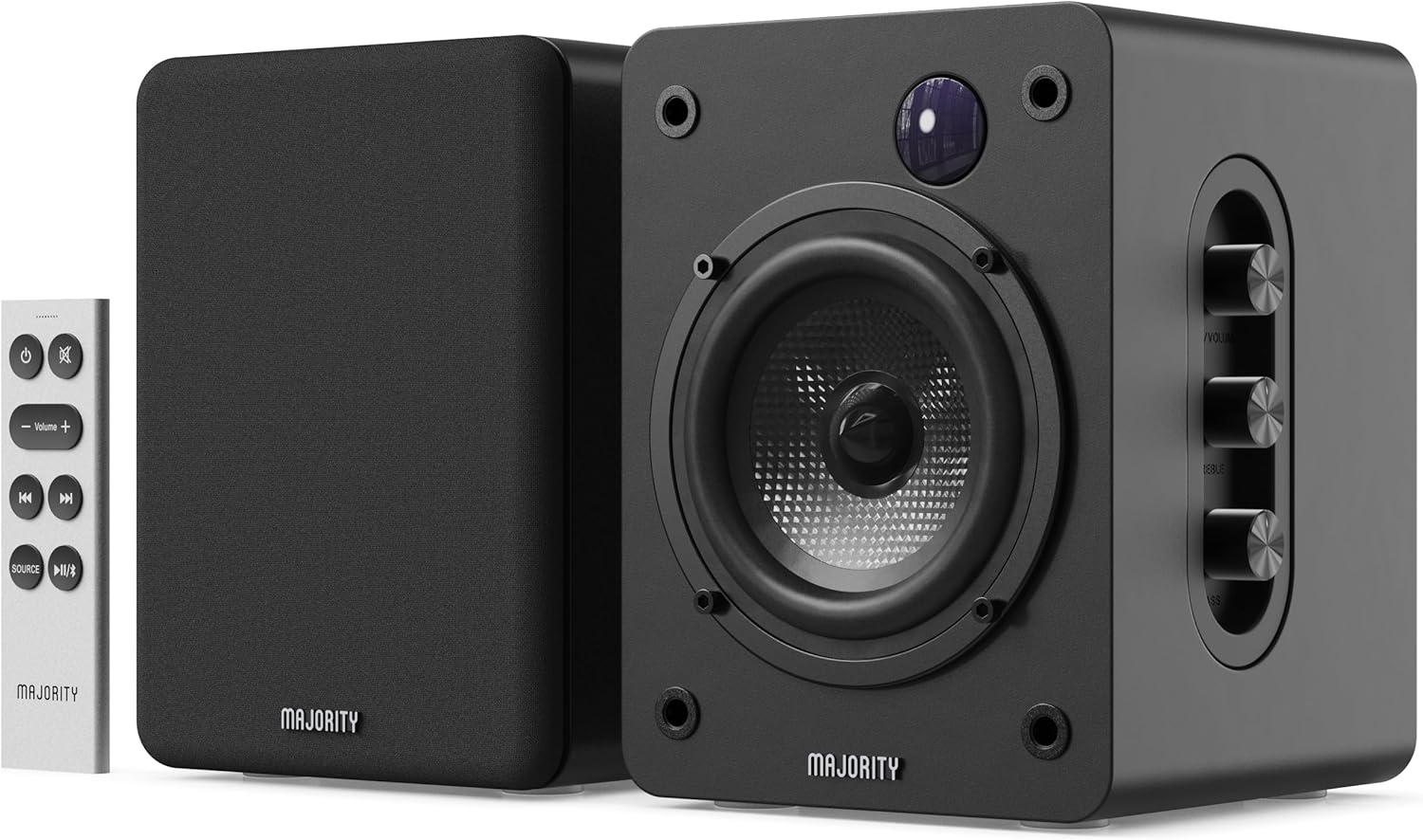 Majority Speakers Active D50X 60W 2.0 BT/USB/Optical/HDMI ARC Black (pair)