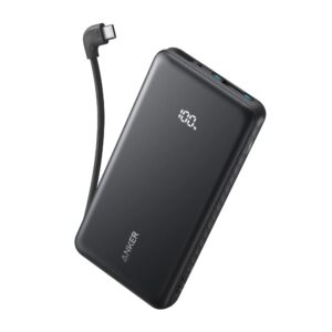 Anker Mobile Powerbank 10000 22.5W Built-In USB-C Cable Black