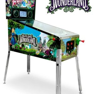 Alice Goes to Wonderland Home Pinball Machine with Real Flippers, Bumpers, Ramps & Multiball, Wi-Fi High Scores, Custom Art