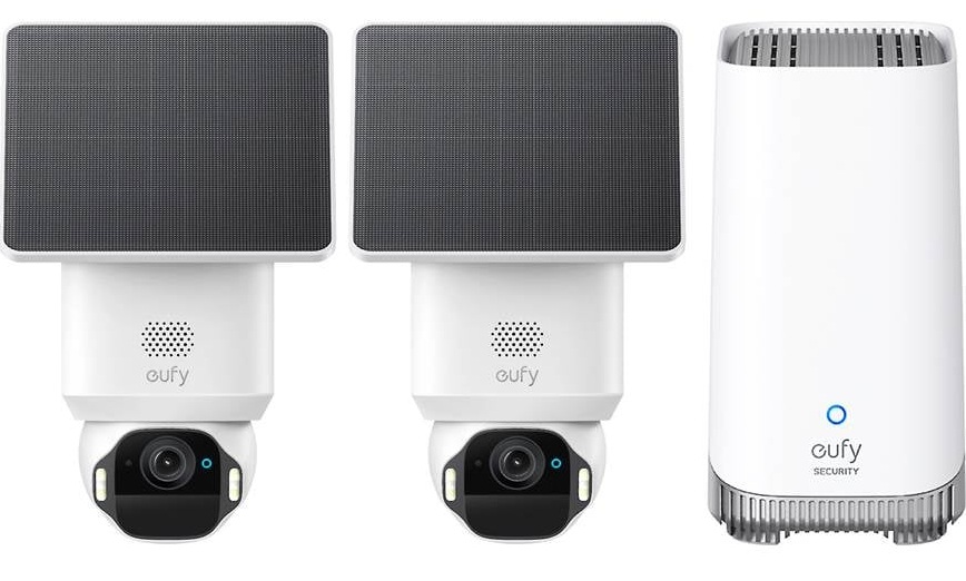 Anker Eufy Security Camera Kit E42 2 x 4K PTZ + Solar Panel + HB3