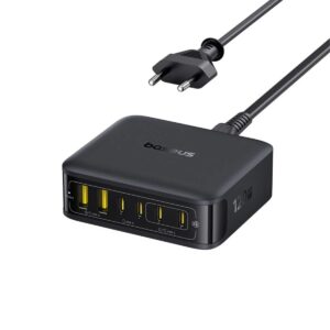 Baseus Charger Desktop 120W 4 USB C+2 USB A, PD3.0, GaN, EnerFill FH21 Cosmic Black
