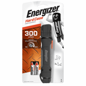 Energizer Hardcase Torch Light 300 Lumens IPX4 (2xAA Batteries Included)