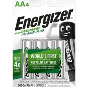 Energizer Power Plus Rechargeable AA Batteries 2000 mAh (4pcs)