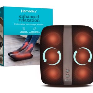 Homedics FM-TS12H 28 Rotating Knots Shiatsu Foot Massager with Heat and Toe-Touch Control