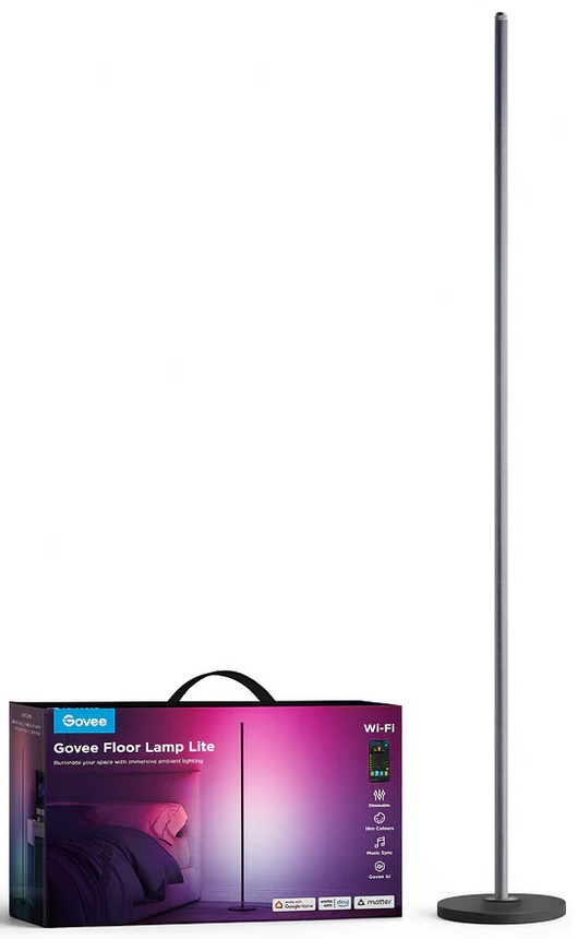 Govee Floor Lamp Lite Smart RGBICW Corner Lamp Supports Matter