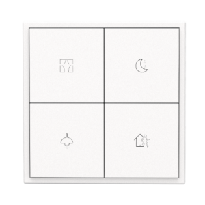HDL Tile Series 4 Button Smart Panel Ivory White HDL-M/PT4RA.1