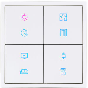 HDL Panel Tile Series 8 Button White HDL-M/PT4RB.1