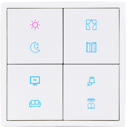 HDL Panel Tile Series 8 Button White HDL-M/PT4RB.1
