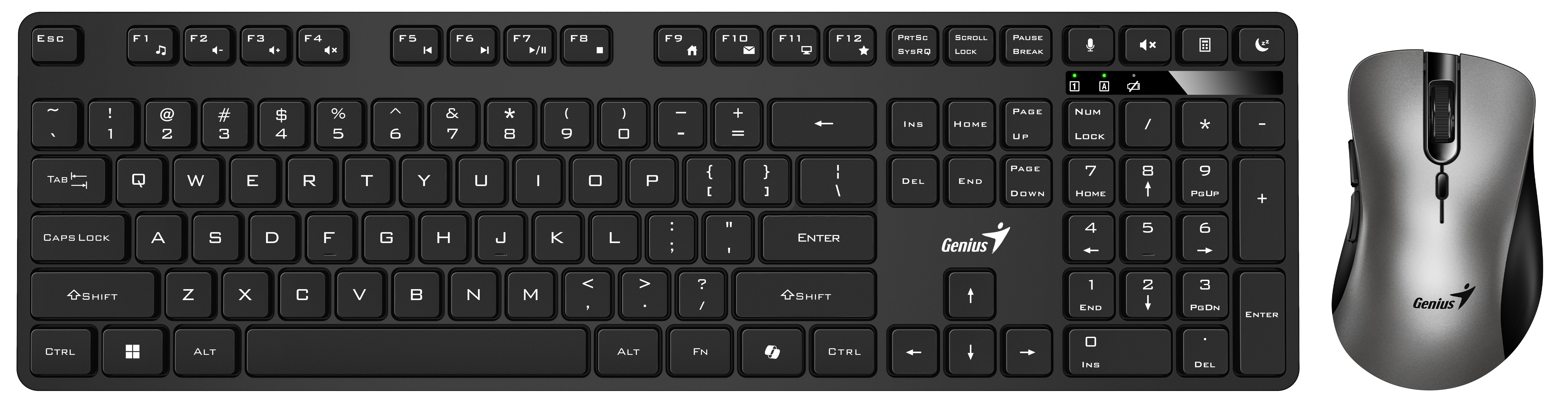 Genius Keyboard-Mouse Set Wireless AI+Voice Typing KM-8216S English