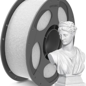 Anycubic PLA Filament Marble White 1Kg. Ideal Usage: Architectural models, classical statues, busts, plant pots, vases, and museum-style display pieces where you want an authentic stone or ceramic aesthetic.