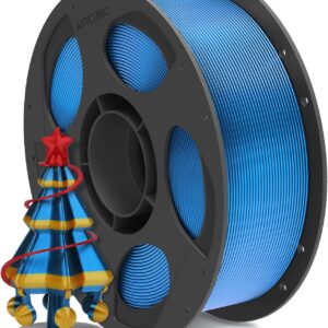 Anycubic PLA Silk Filament Blue 1Kg. Ideal Usage: Display models, figurines, cosplay armor/props, vases, jewelry, and decorative items where a premium, metallic, or glossy aesthetic is desired.