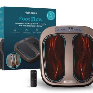 Homedics PSL-2000H Foot Flow Vibration Motion Therapy Foot Massager & Mobility Booster with Heat Option & Remote Control
