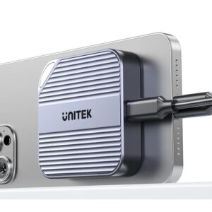 Unitek S1244A USB-C NVME/PCIe M2 2230 Magnetic SSD Enclosure 10Gbps PD100W (Attach Magnetically on the back of Phone, Tablet, Laptop)