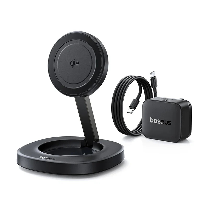 Baseus Charger Desktop Wireless 15W Qi2 Incl Cable+20W Charger ENERFILL FF11
