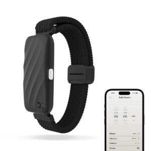 HoMedics WAKEBAND Black Vibrating Alarm Wristband for a Gentle Wakeup