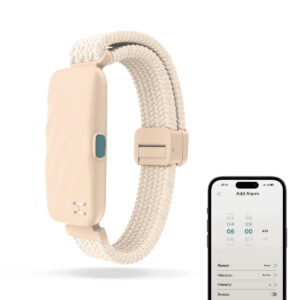 HoMedics WAKEBAND Cream White Vibrating Alarm Wristband for a Gentle Wakeup