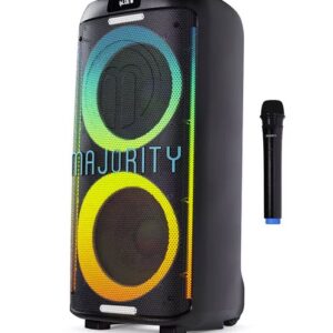 Majority Speakers Portable Karaoke PULSE P4 420W Wireless Mic BT/USB/RGB UK