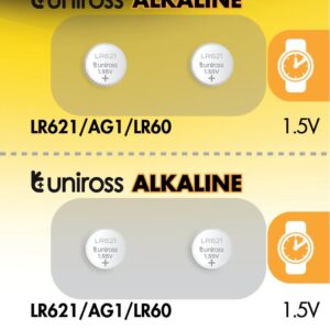 Uniross Alkaline-Coin LR621 AG1 LR60 Battery (10pack)