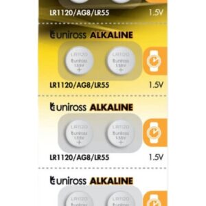Uniross Alkaline-Coin LR1120 AG8 LR55 Battery (10pack)