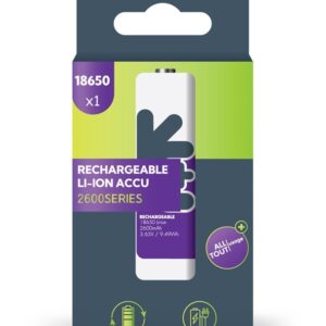 Uniross U1BT1826 18650 Rechargeable Lithium Battery 2600mAh (1pc)