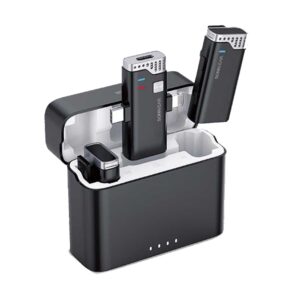 SonicGear WLM3000 DUO USB-C & Lightning Receiver to 2x Lavalier ClipOn Microphones