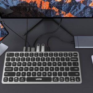 Unitek 9in1 Keyboard & USB-C 3.0 Hub 4x USB Ports HDMI 4K60Hz Card Reader & 100W PD D1092A