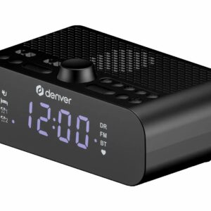 Denver CRD-515 Alarm Clock with FM Radio, Bluetooth & Phone Charging
