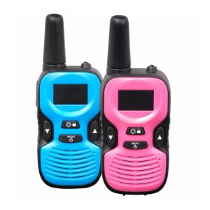 Denver WTK-441 Kids Walkie Talkie Set with Belt Clip & Built-in Torch