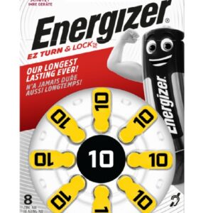Energizer Batteries Zinc-Air for Hearing Aids (8pcs) Size 10