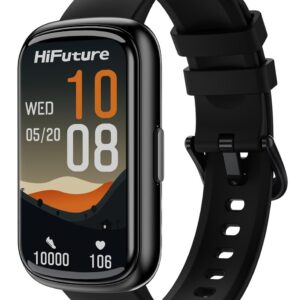 HiFuture EVO2 Black IP68 SmartWatch with Step Count, Heart Rate & Blood Oxygen Monitor