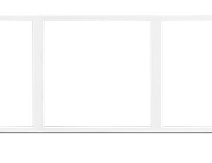HDL Panel Frame 3 Gang Ivory White
