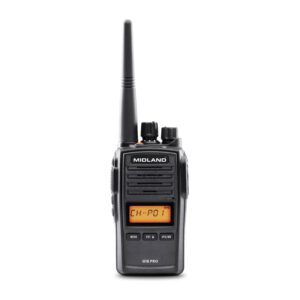 Midland G18 Pro NC (Noise Cancellation) PMR Radio IP67 Waterproof, Military Standard Certified, Long Battery Life & PC Programmable