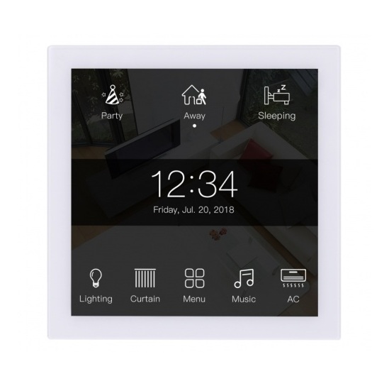 HDL GRANITE Panel White with 4'' Touch Display, Built In Temperature, Humidity & Proximity Sensor