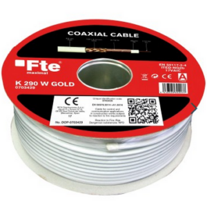FTE K290W GOLD RG6 Coaxial Cable 100m