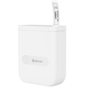 Denver MBP-16W Mini Thermal Label Printer with Bluetooth, Prints via Phone APP, Including 4x Label Rolls