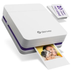 Denver MCP-6010 Portable Color Inkjet Printer with Bluetooth (includes 1x Ink Cartridge & 20x Printing Papers)