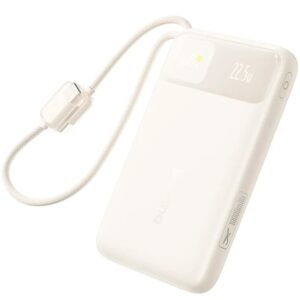 Baseus Powerbank 22.5W 10000mAh + Display EnerFill FC11 Beige