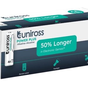 Uniross Alkaline AA Power Plus Box of 40 Pcs (New)