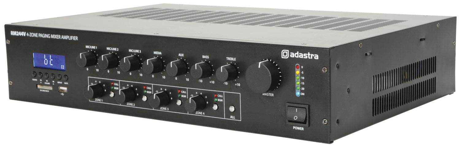 Adastra RM244V 4 Zones 240W FM/USB/BT Paging 953.144