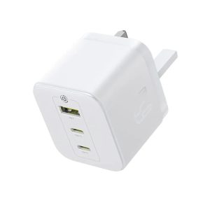 Baseus Charger Wall 65W USB-Cx2/USB-A UK+100W USB-C Cable PALM White