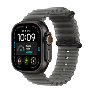 Watch Apple Watch Ultra 4 (2026) 5G 49mm Black Titanium Case with Translucent Black Ocean Band - Black
