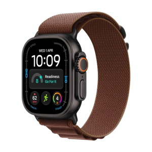 Watch Apple Watch Ultra 4 (2026) 5G 49mm Black Titanium Case with Burgundy Alpine Loop M - Black