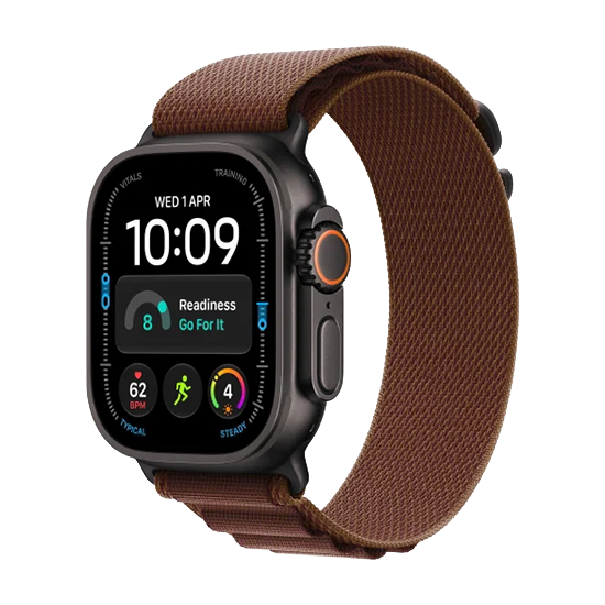 Watch Apple Watch Ultra 4 (2026) 5G 49mm Black Titanium Case with Burgundy Alpine Loop M - Black