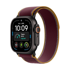 Watch Apple Watch Ultra 4 (2026) 5G 49mm Black Titanium Case with Burgundy Trail Loop S/M - Burgundy