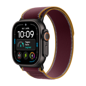 Watch Apple Watch Ultra 4 (2026) 5G 49mm Black Titanium Case with Trail Loop Burgundy - Titanium Black