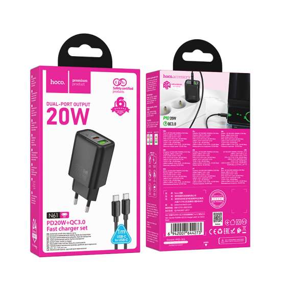 Hoco N61 Gentle Single Port PD20W Dual - Image 2